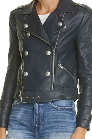 Genneya Walton Daredevil Born Again S02 Black Leather Jacket