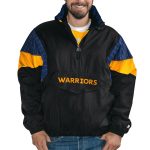 Golden State Warriors Blackout Breakaway Anorak Hooded Jacket