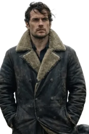 Henry Cavill Highlander Shearling Leather Coat