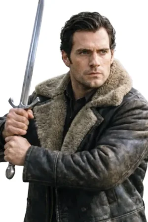 Henry Cavill Highlander Shearling Leather Coat