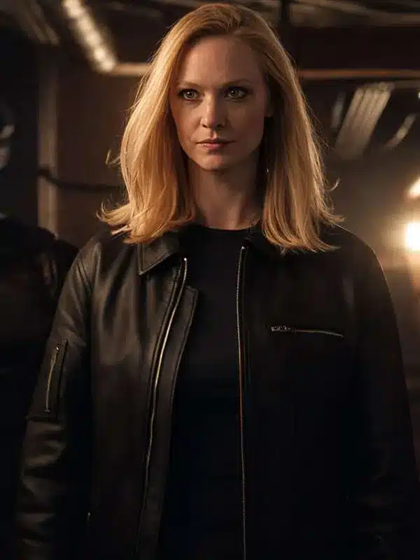 Karen Page Daredevil Born Again S02 Black Leather Jacket 01 Obtain Karen Page's Born Again season 2 black leather jacket. Sleek, stylish, and perfect for cosplay, Viewers, and everyday wear.