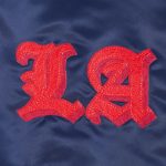 LA Clippers Classic Old English Rib Navy Satin Jacket