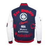 LA Clippers Classic Old English Rib Varsity Jacket