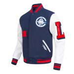 LA Clippers Classic Old English Rib Varsity Jacket
