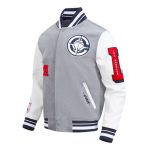 LA Clippers Classic Old English Rib Varsity Jacket