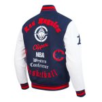 LA Clippers Classic Old English Rib Varsity Jacket