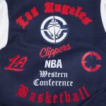 LA Clippers Classic Old English Rib Varsity Jacket