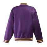 LA Lakers A Game Purple Varsity Satin Jacket