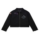 LA Lakers Black Mechanic Cropped Full-Zip Jacket - Image 4