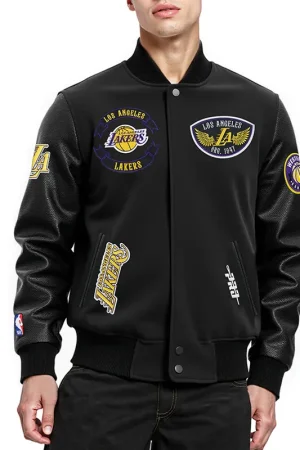 LA Lakers Born For Sport Black Varsity Jacket