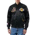 LA Lakers City Arch Black Satin Jacket