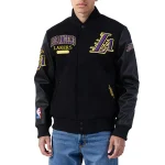 LA Lakers City Arch Black Varsity Jacket