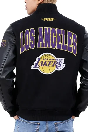 LA Lakers City Arch Black Varsity Jacket
