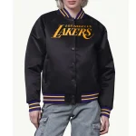 LA Lakers Final Score Varsity Satin Jacket