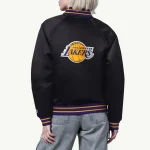 LA Lakers Final Score Varsity Satin Jacket - Image 2