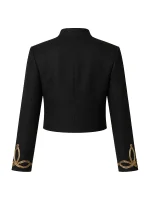 Margot Robbie 2026 Met Gala McQueen Napoleon Military Jacket – Black & Golden