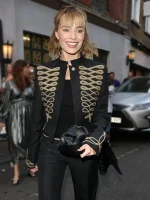 Margot Robbie 2026 Met Gala McQueen Napoleon Military Jacket – Black & Golden