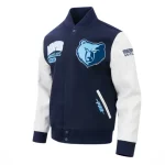 Memphis Grizzlies City Arch Navy and White Varsity Jacket