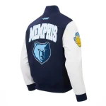 Memphis Grizzlies City Arch Navy and White Varsity Jacket