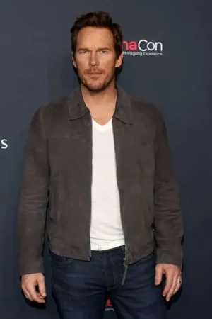 Mercy Chris Pratt Grey Suede Leather Jacket