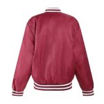 Miami Heat A Game Burgundy Varsity Satin Jacket - Image 6