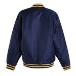 Michigan Wolverines A Game Navy Varsity Satin Jacket - Image 2