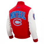 Montreal Canadiens City Arch Red and White Varsity Jacket