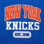 NY Knicks City Arch Royal and White Varsity Jacket
