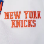 NY Knicks City Arch Royal and White Varsity Jacket