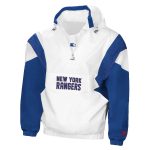 NY Rangers White & Royal Breakaway Anorak Hooded Jacket