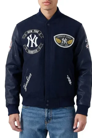 NY Yankees Born For Sport Navy Varsity Jacket