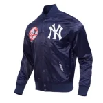 NY Yankees City Arch Navy Satin Jacket