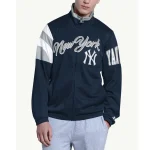 NY Yankees Heritage Navy and Gray Track Jacket