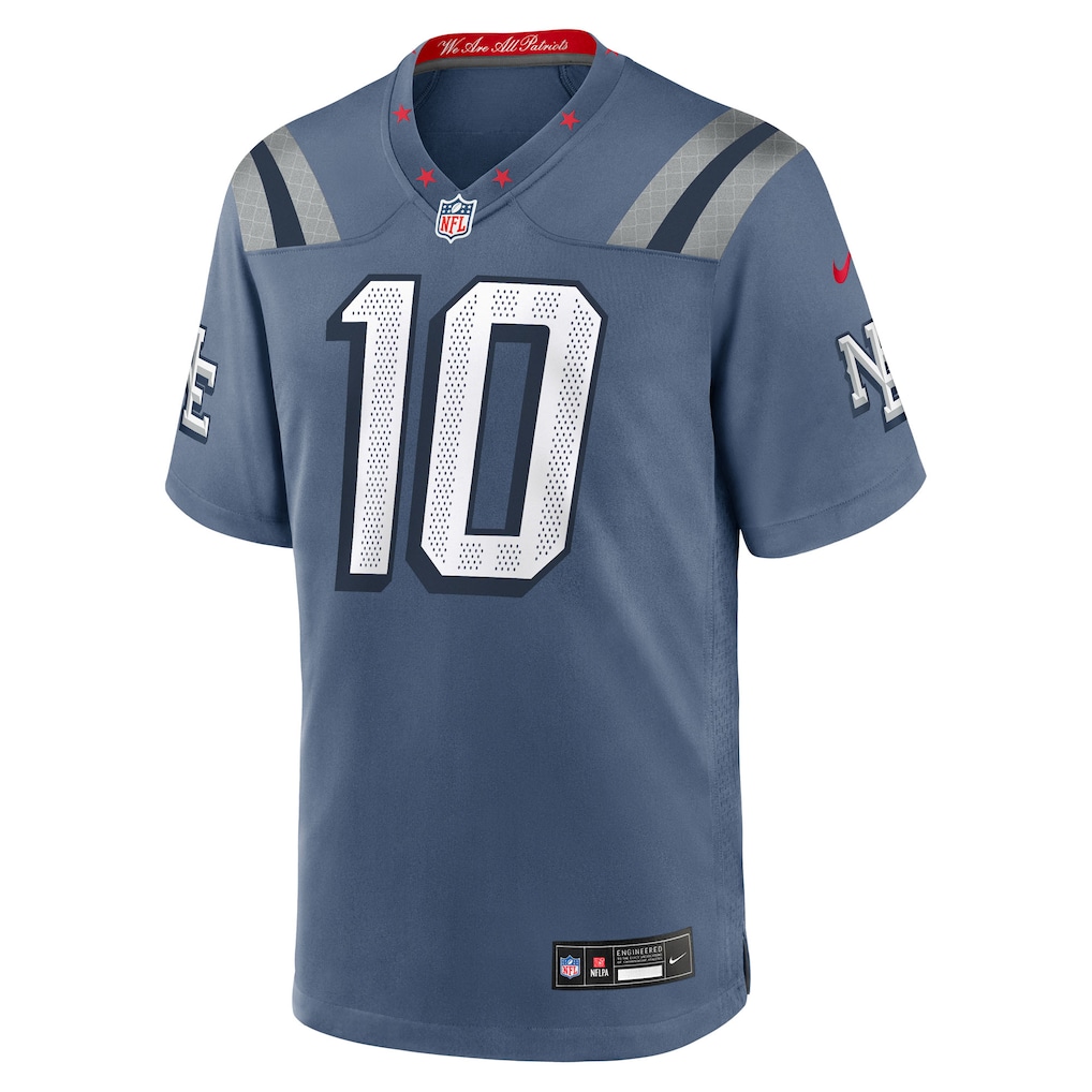 New England Patriots Nike Game Rivalry Jersey – Navy – Drake Maye – Men’s 01 New England Game Rivalry Jersey Navy Drake Maye Men’s