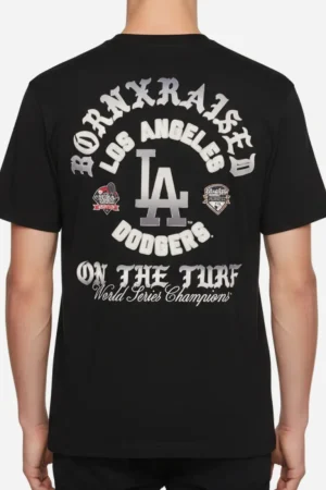 New Era x Born X Raised Dodgers Back-to-Back Champions T-Shirt