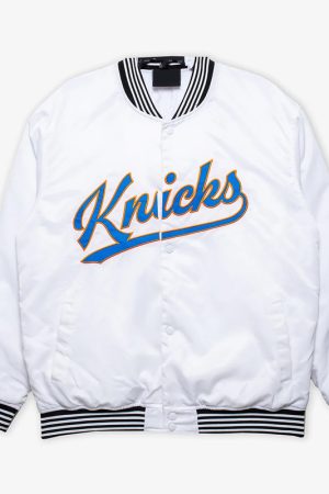 Chicago Bulls White Varsity Nylon Jacket