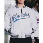 Chicago Bulls White Varsity Nylon Jacket