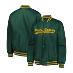 Notre Dame Fighting Irish A Game Green Varsity Satin Jacket