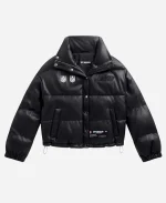 Off Season New York Jets Faux Leather Puffer Jacket