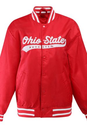 Ohio State Buckeyes A Game Scarlet Varsity Satin Jacket