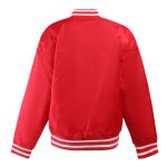 Ohio State Buckeyes A Game Scarlet Varsity Satin Jacket - Image 2