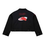 Philadelphia Phillies Black Mechanic Cropped Full-Zip Jacket