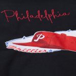 Philadelphia Phillies Black Mechanic Cropped Full-Zip Jacket