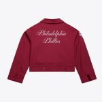 Philadelphia Phillies Burgundy Mechanic Cropped Full-Zip Jacket
