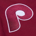 Philadelphia Phillies Burgundy Mechanic Cropped Full-Zip Jacket