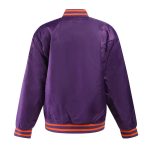Phoenix Suns A Game Purple Varsity Satin Jacket