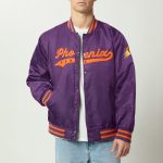 Phoenix Suns A Game Purple Varsity Satin Jacket
