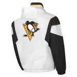Pittsburgh Penguins White & Black Breakaway Anorak Hooded Jacket