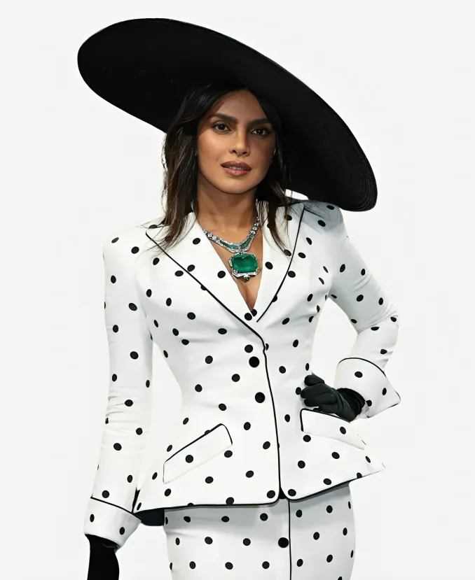 Priyanka Chopra 2026 Met Gala Polka Dot Blazer 01 Priyanka Chopra 2026 Met Gala Polka Dot Blazer