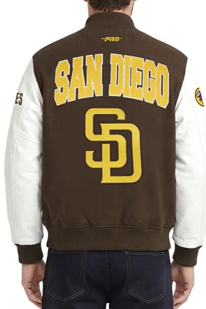 San Diego Padres City Arch Brown and White Varsity Jacket